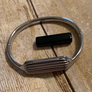 Fitbit flex 2 with silver bangle